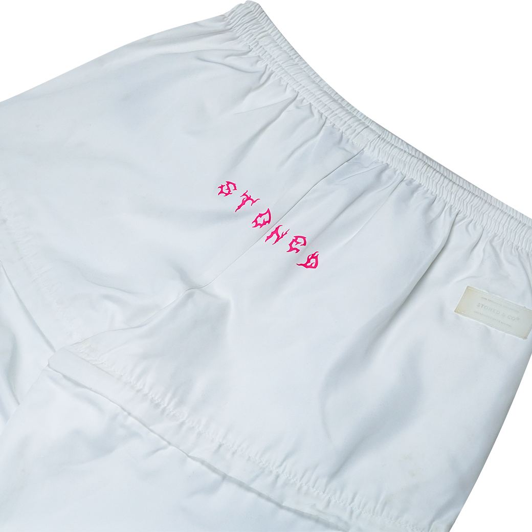 STONED & CO INCANDESCENCE TRACK PANTS WHITE