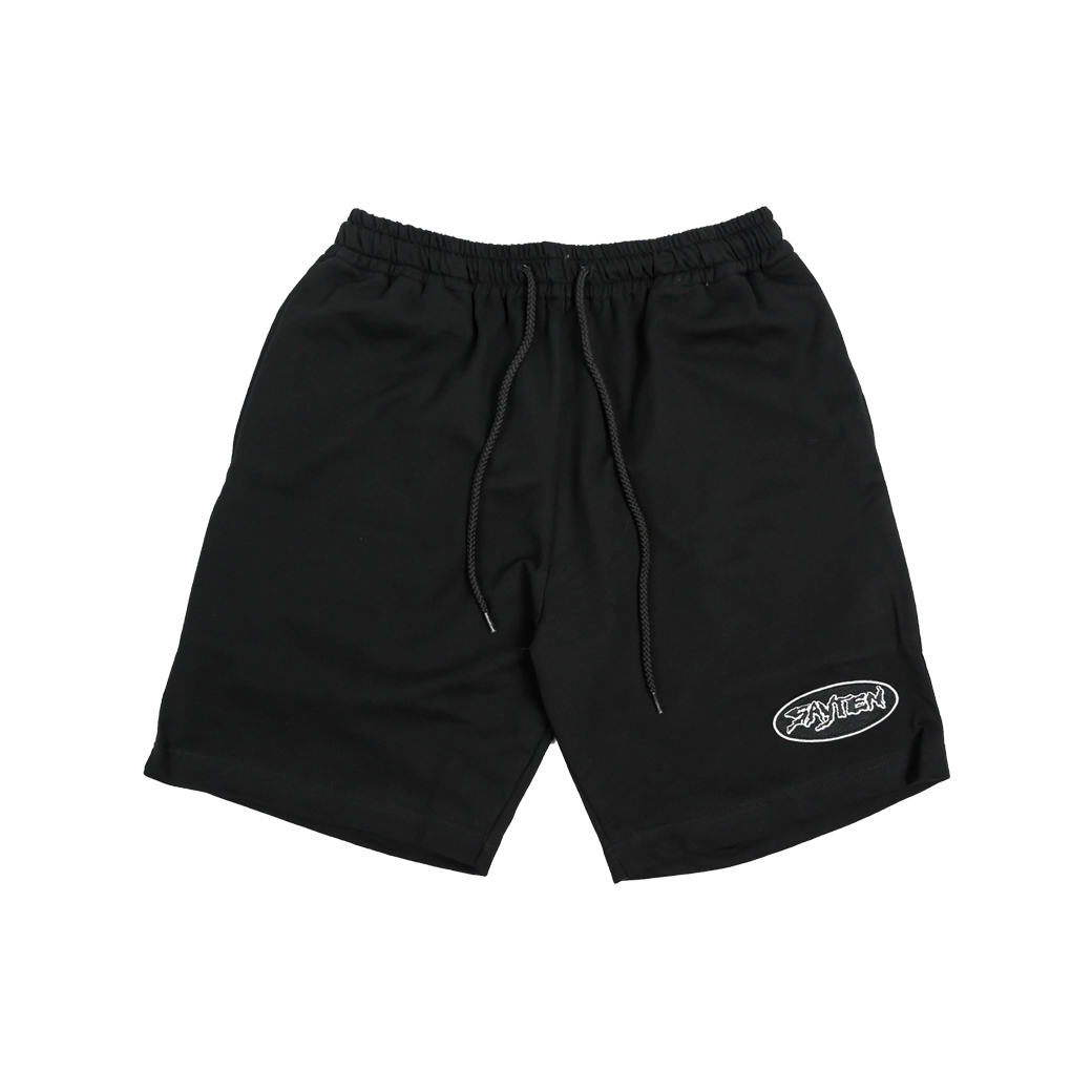 black sweatpant shorts