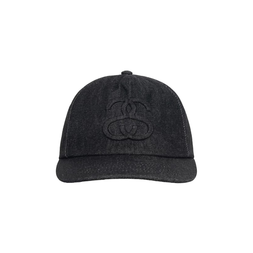 STUSSY EMBOSS BIG LINK LOW PRO CAP BLACK