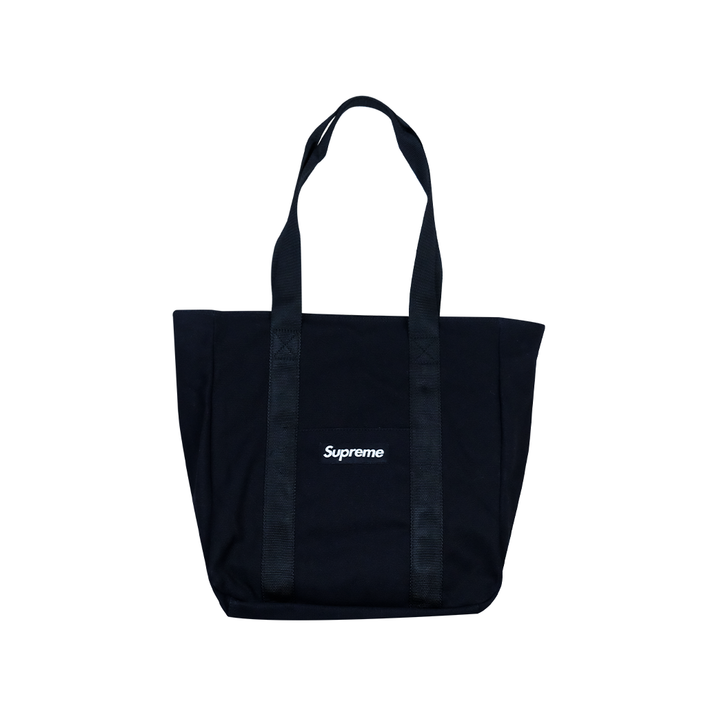 SUPREME CANVAS TOTE BAG BLACK