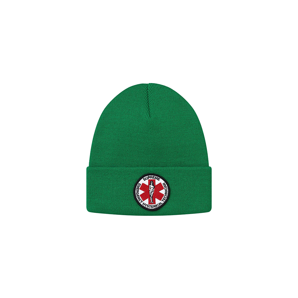 SUPREME HYSTERIC GLAMOUR FW17 BEANIE GREEN