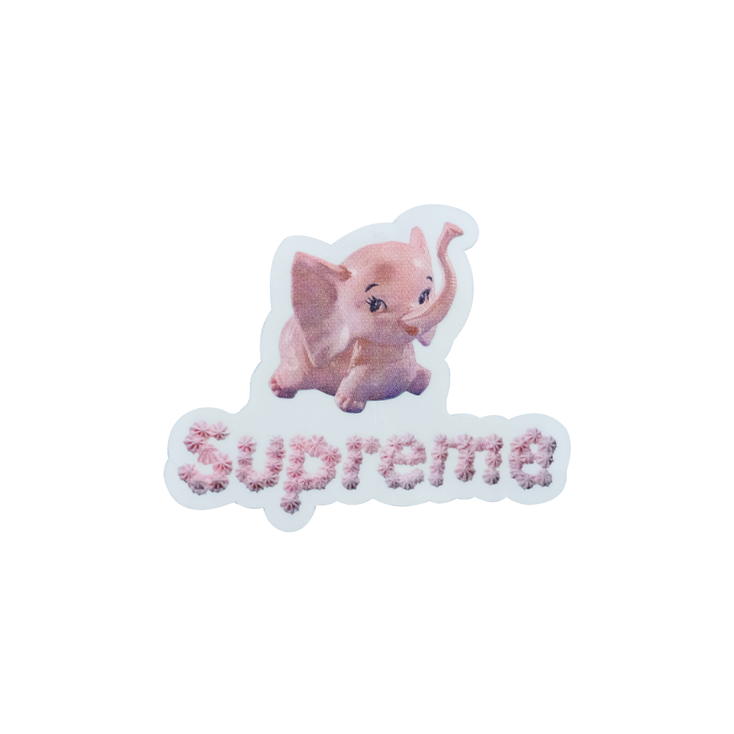 SUPREME ELEPHANT S/S 17 STICKER PINK