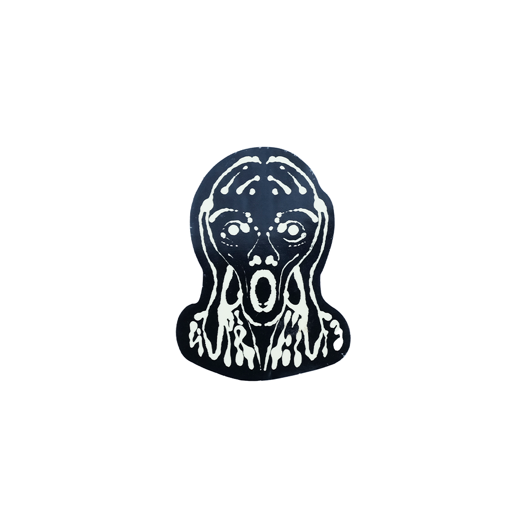 SUPREME SCREAM STICKER BLACK