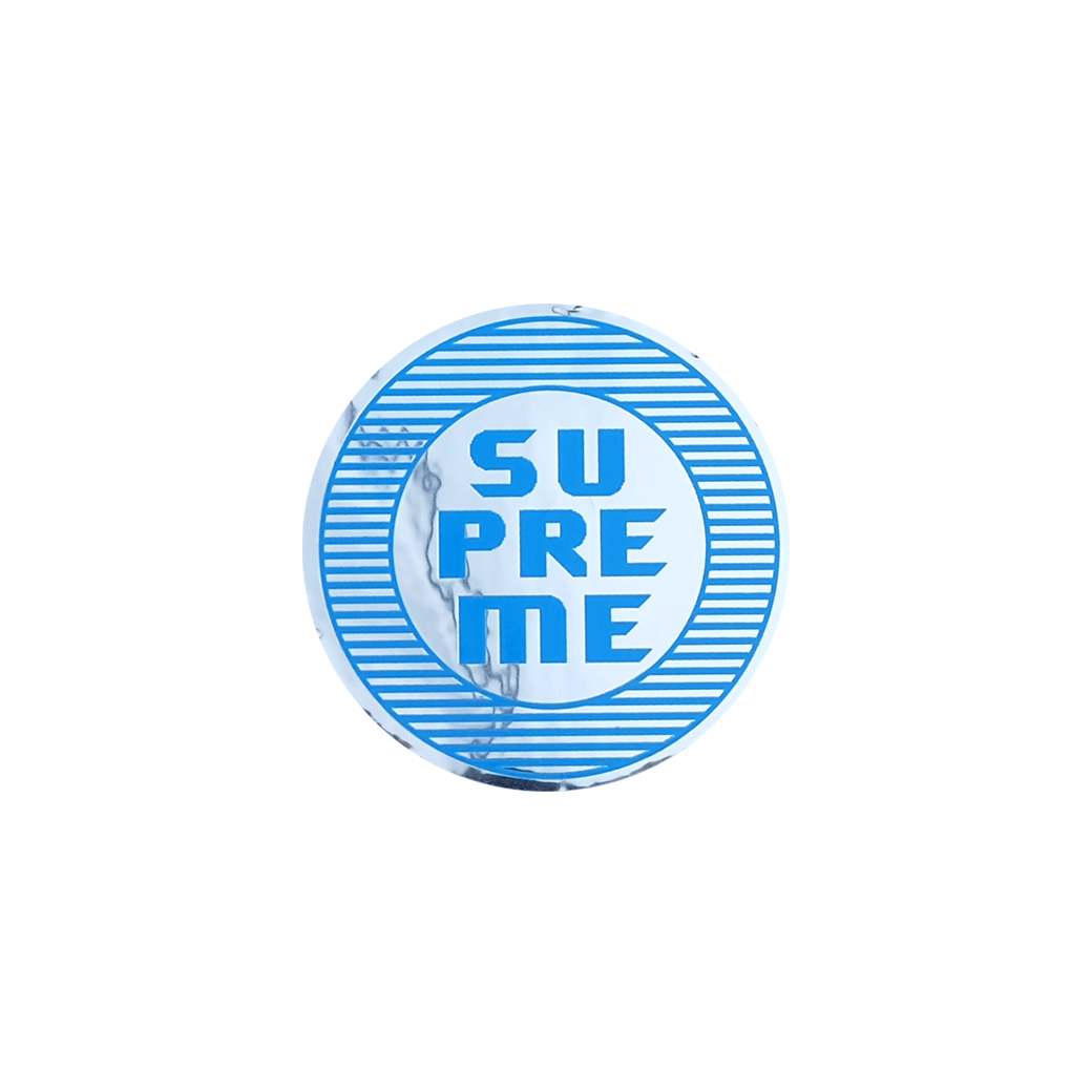 SUPREME DISRUPT FOLL STICKER BLUE