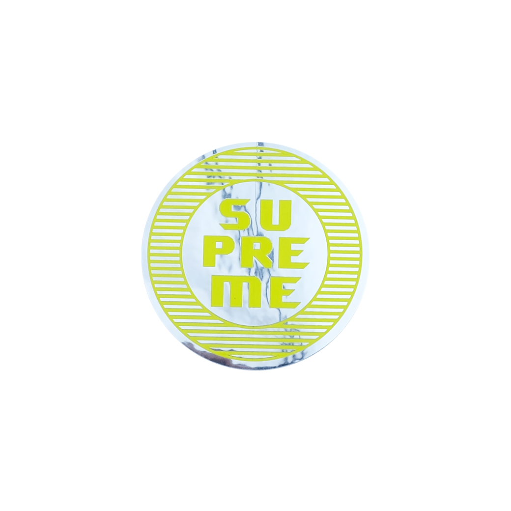 SUPREME DISRUPT FOIL STICKER YELLOW