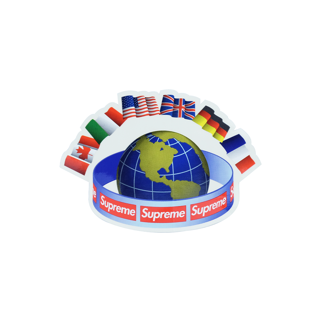 SUPREME INTER FLAGS STICKER MULTI