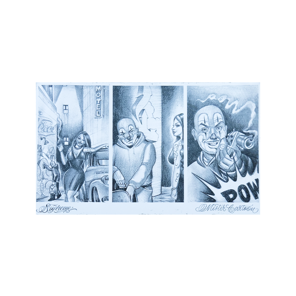 SUPREME MISTER CARTOON STICKER