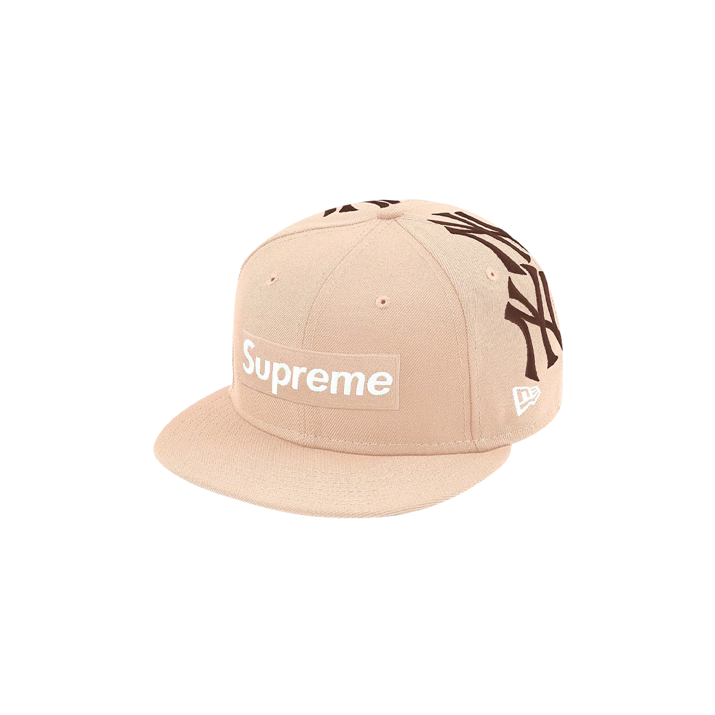 SUPREME X NEW ERA NYY BOX LOGO CAP TAN