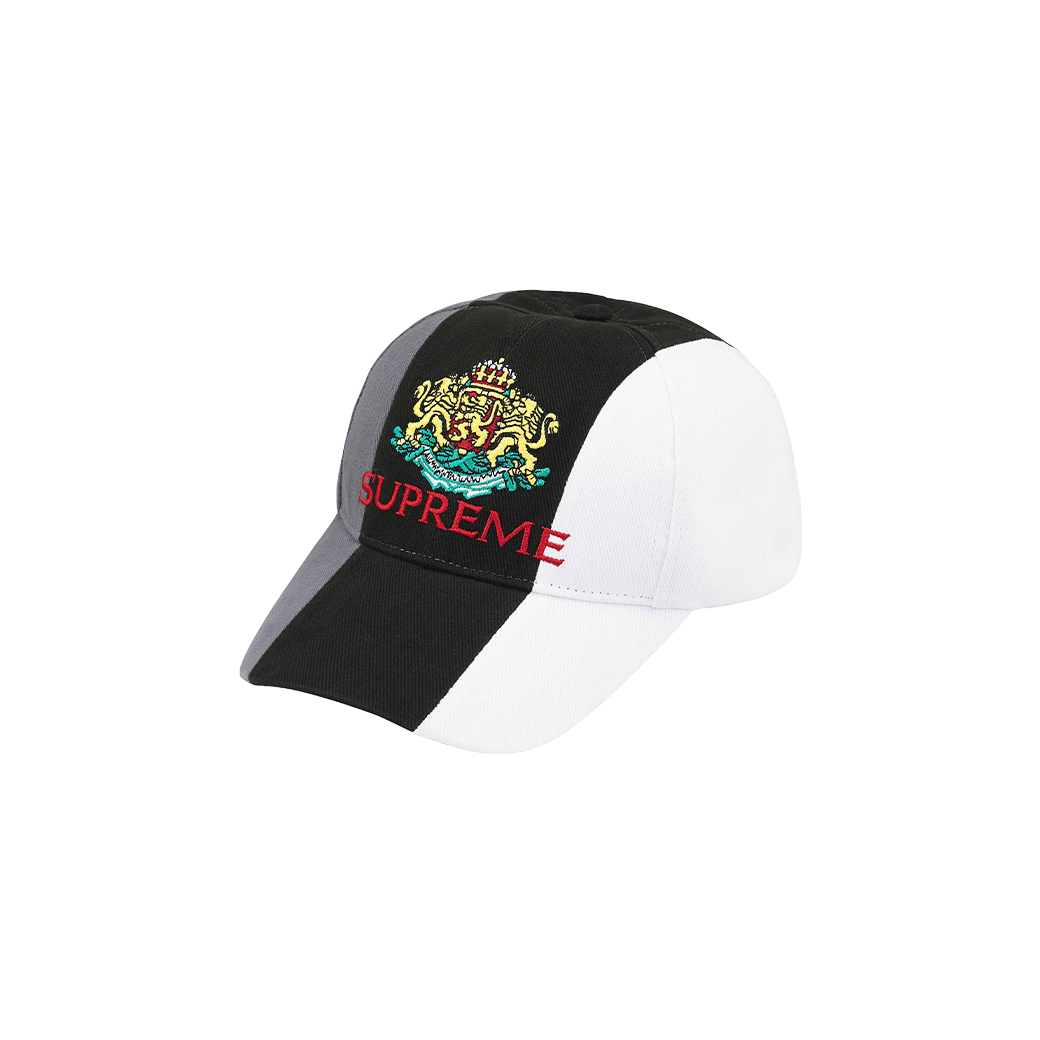 SUPREME CREST 6 PANEL CAP GREY/BLACK/WHITE