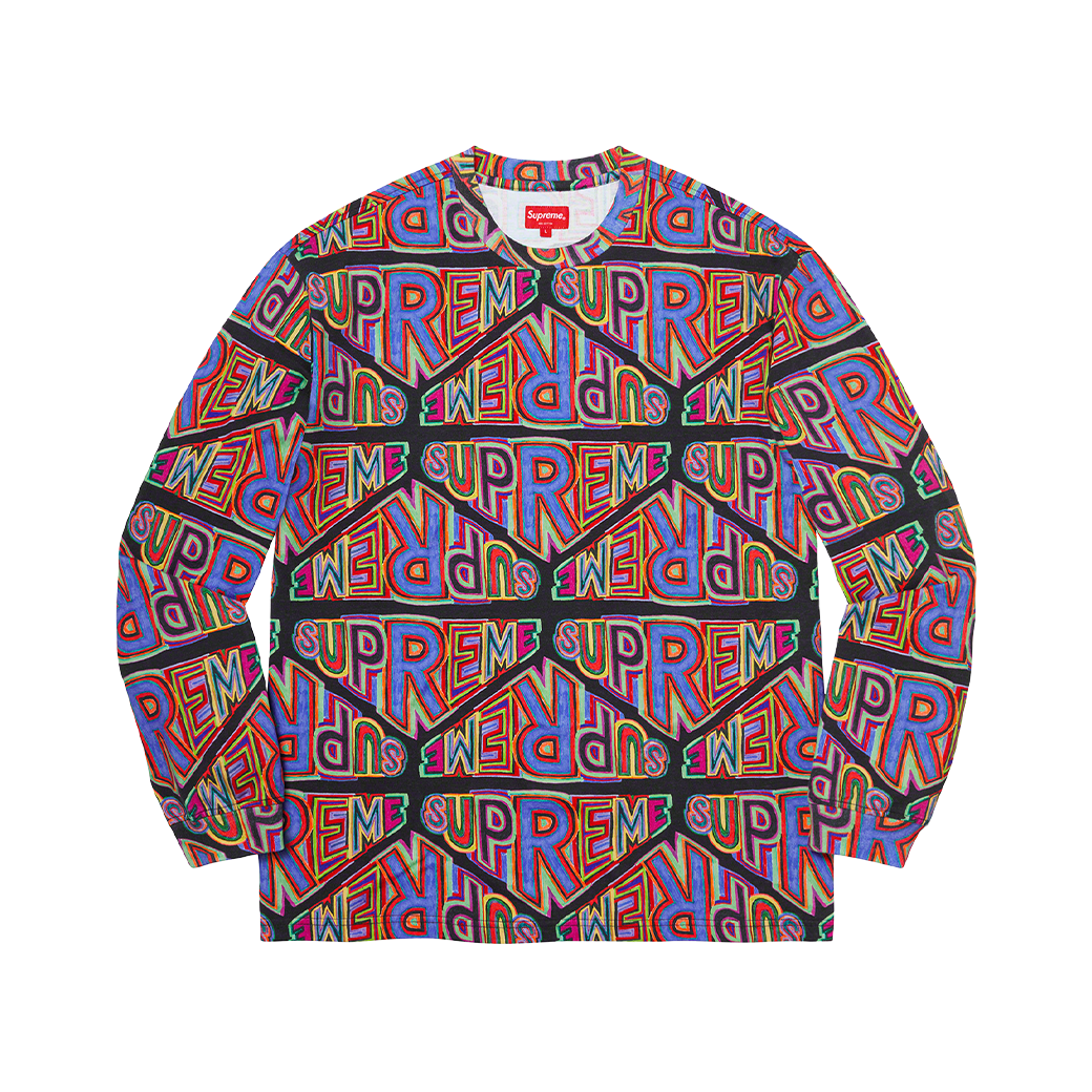 SUPREME PERSPECTIVE LONG SLEEVE T-SHIRT BLACK