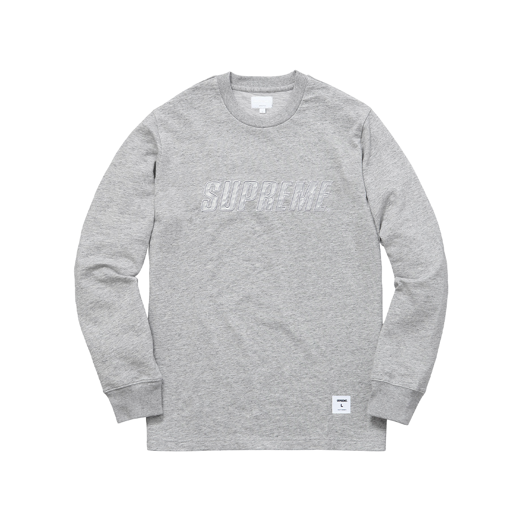 SUPREME PERSPECTIVE LONG SLEEVE T-SHIRT HEATHER/GREY