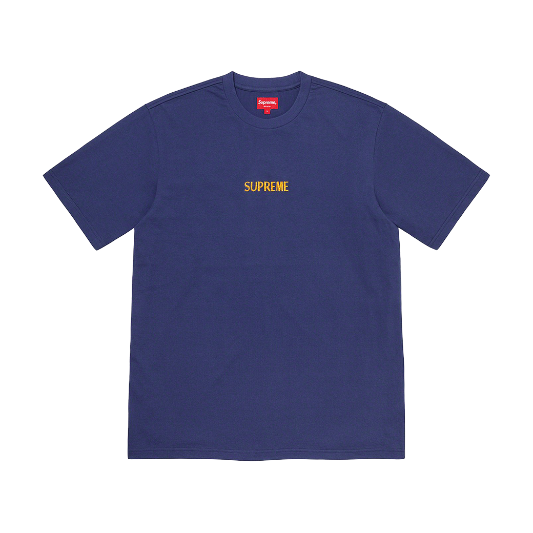 SUPREME BULLION LOGO S/S TOP T-SHIRT WASHED/NAVY