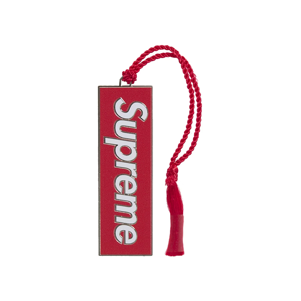 SUPREME DAVID HOWELL METAL BOOKMARK RED