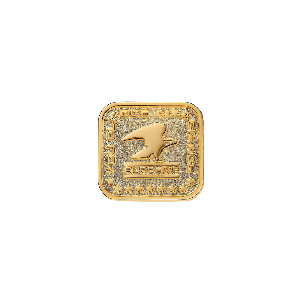 SUPREME PLEDGE ALLEGIANCE PIN GOLD