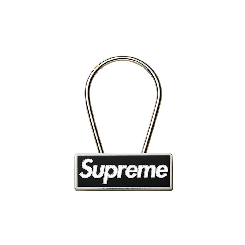 SUPREME BOX LOGO CLIP KEYCHAIN FW15 BLACK