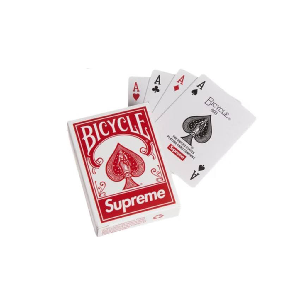 SUPREME X BICYCLE MINI PLAYING CARDS WHITE/RED