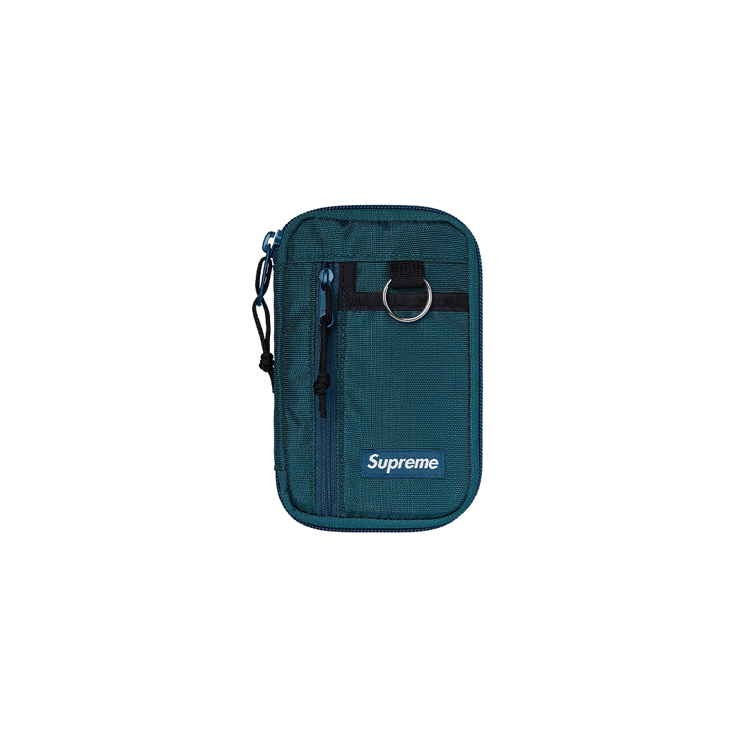 SUPREME FW19 SMALL ZIP POUCH DARK TEAL