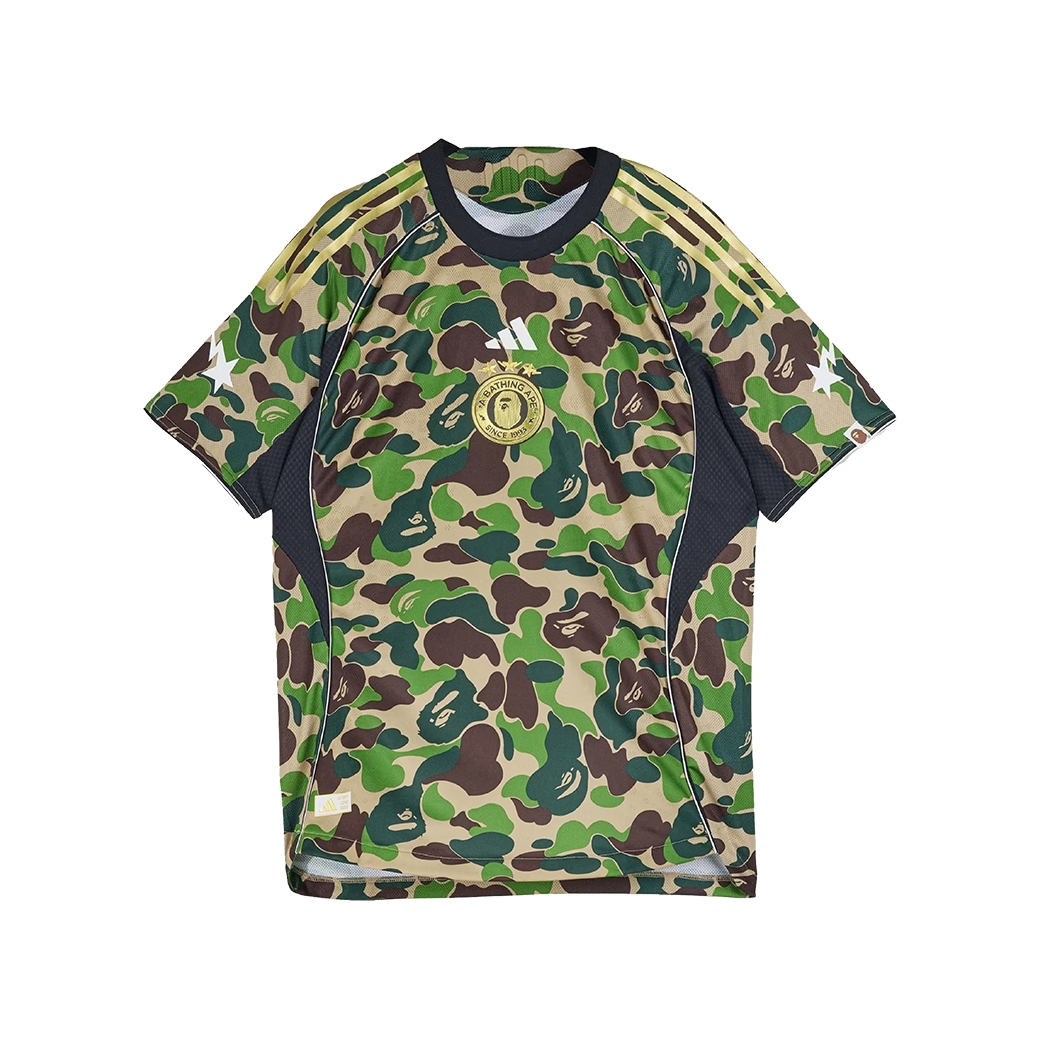 ADIDAS X A BATHING APE FOOTBALL JERSEY CAMO