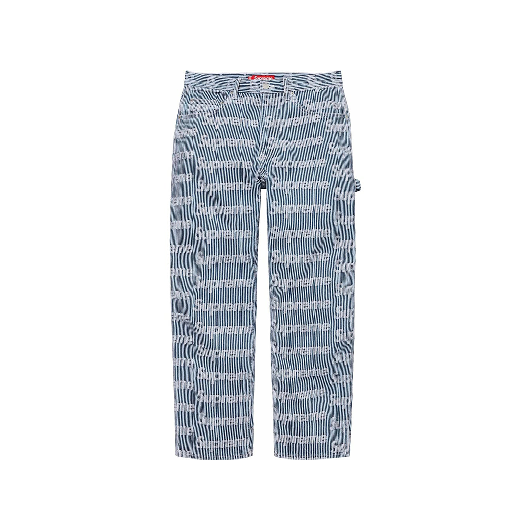 SUPREME PAINTER STRIPE DENIM BLUE/WHITE