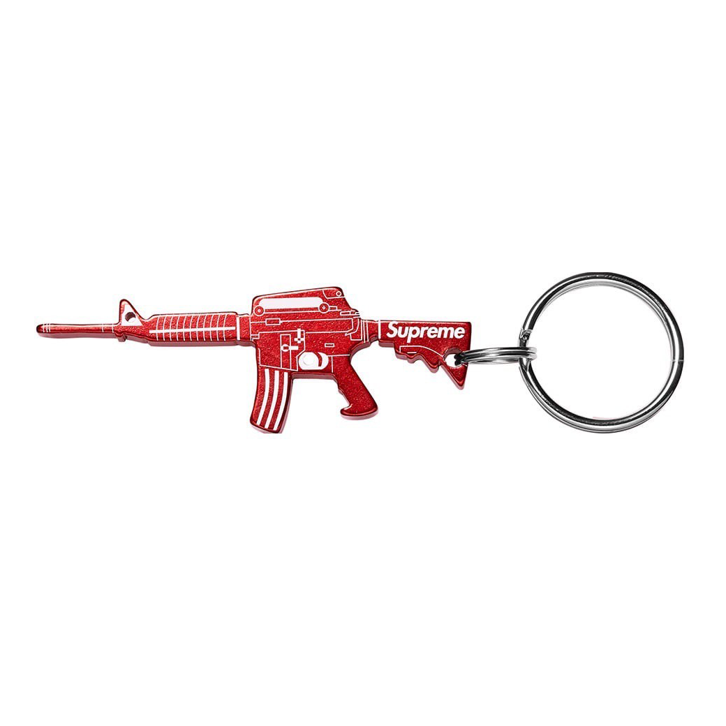 SUPREME M 16 BOTTLE OPENER KEYCHAIN RED