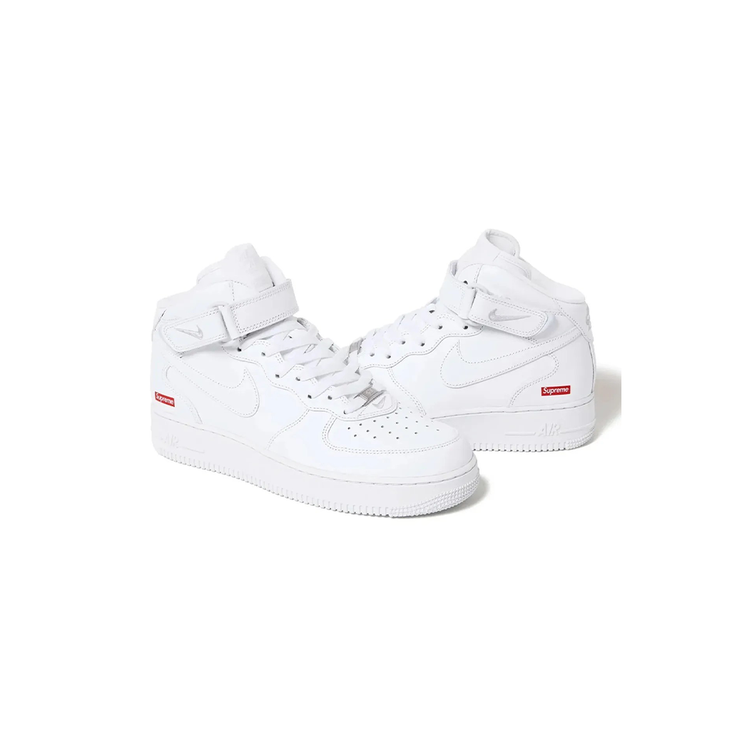SUPREME NIKE AIR FORCE 1 MID WHITE
