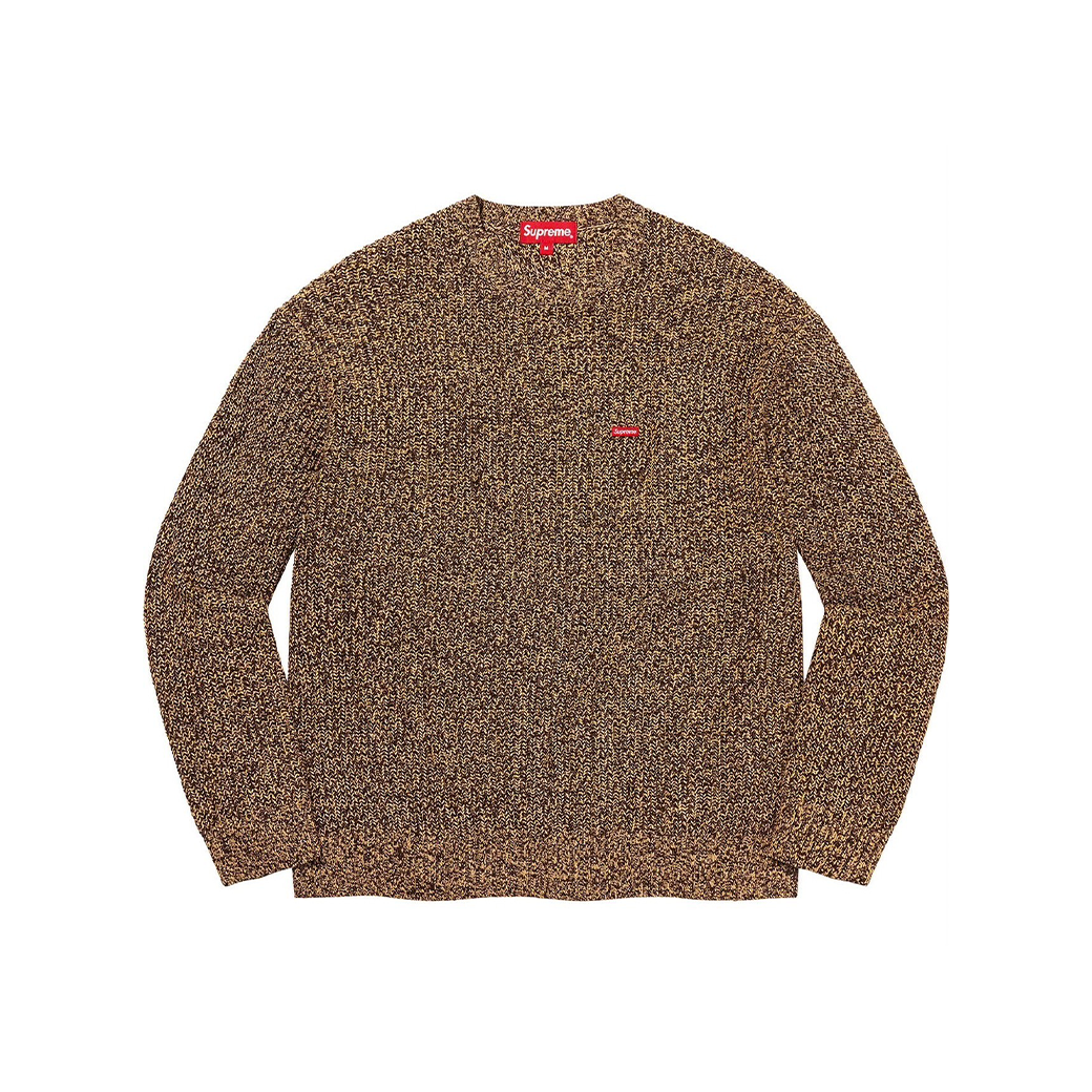 SUPREME MELANGE RIB KNIT SWEATER BROWN MELANGE