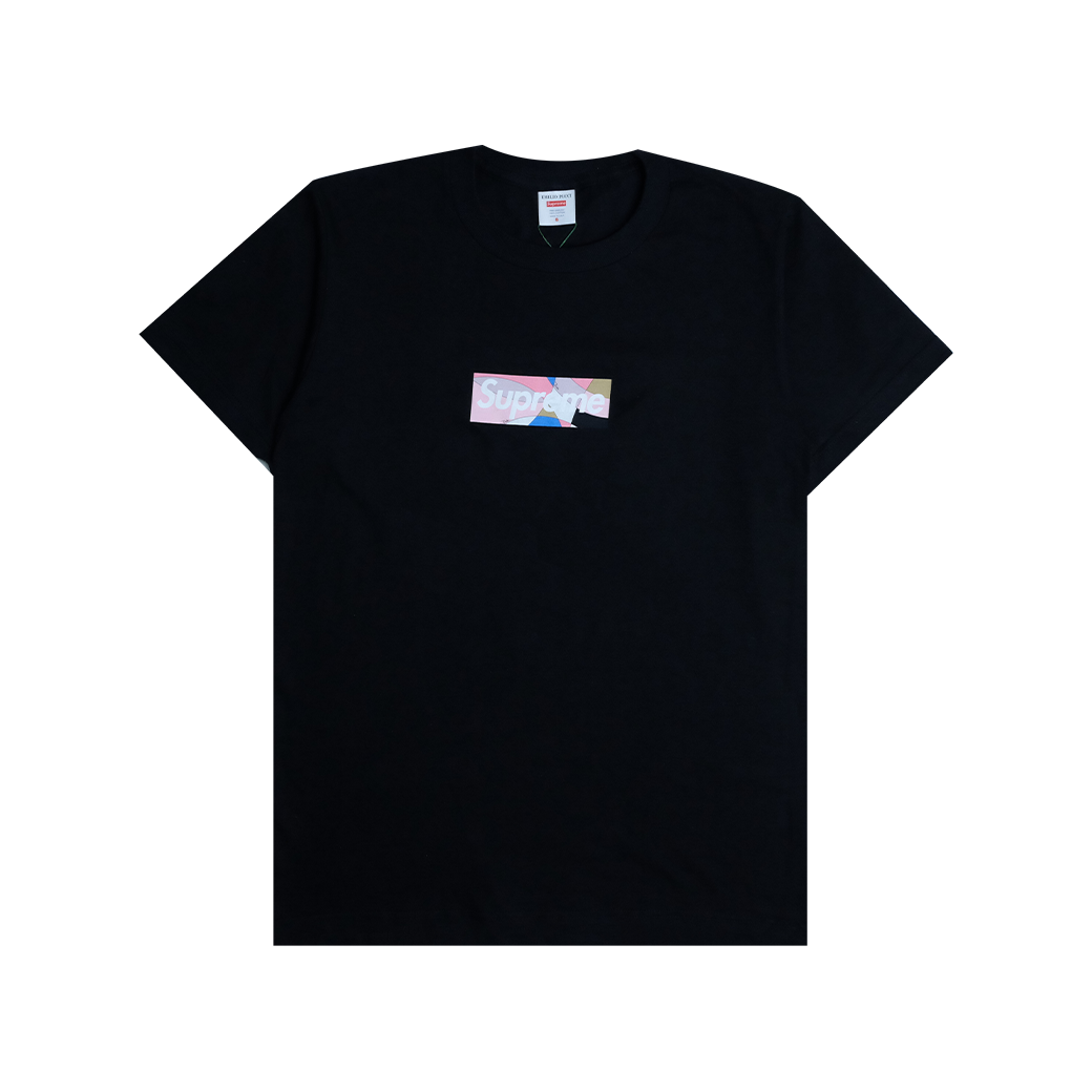 SUPREME X EMILLIO PUCCI BOX LOGO SS21 T-SHIRT BLACK