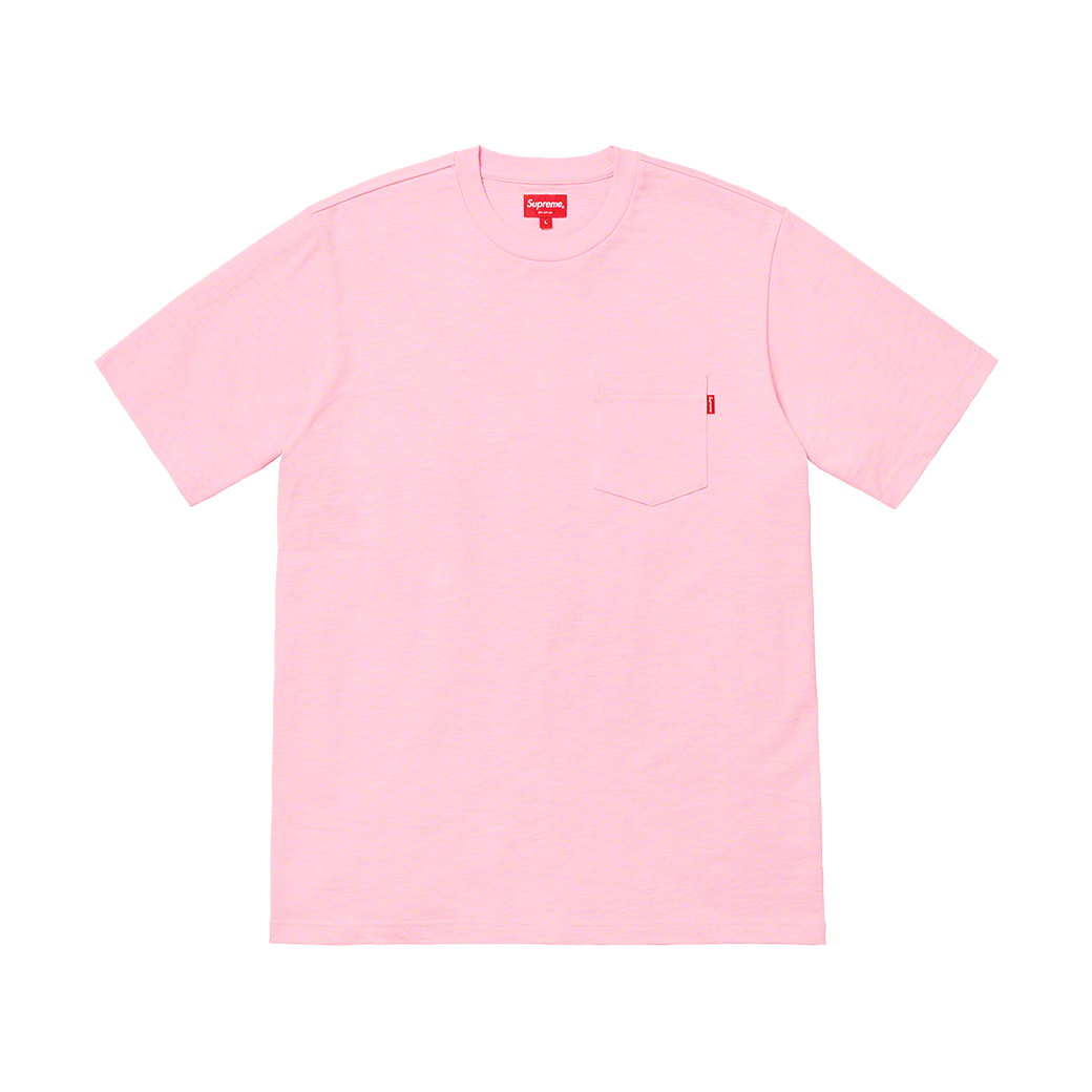 SUPREME POCKET LOGO T-SHIRT PINK