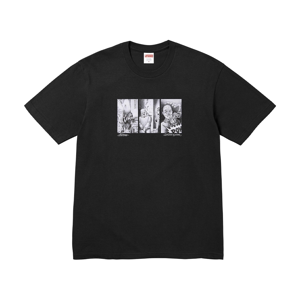 SUPREME MISTER CARTOON POW T-SHIRT BLACK