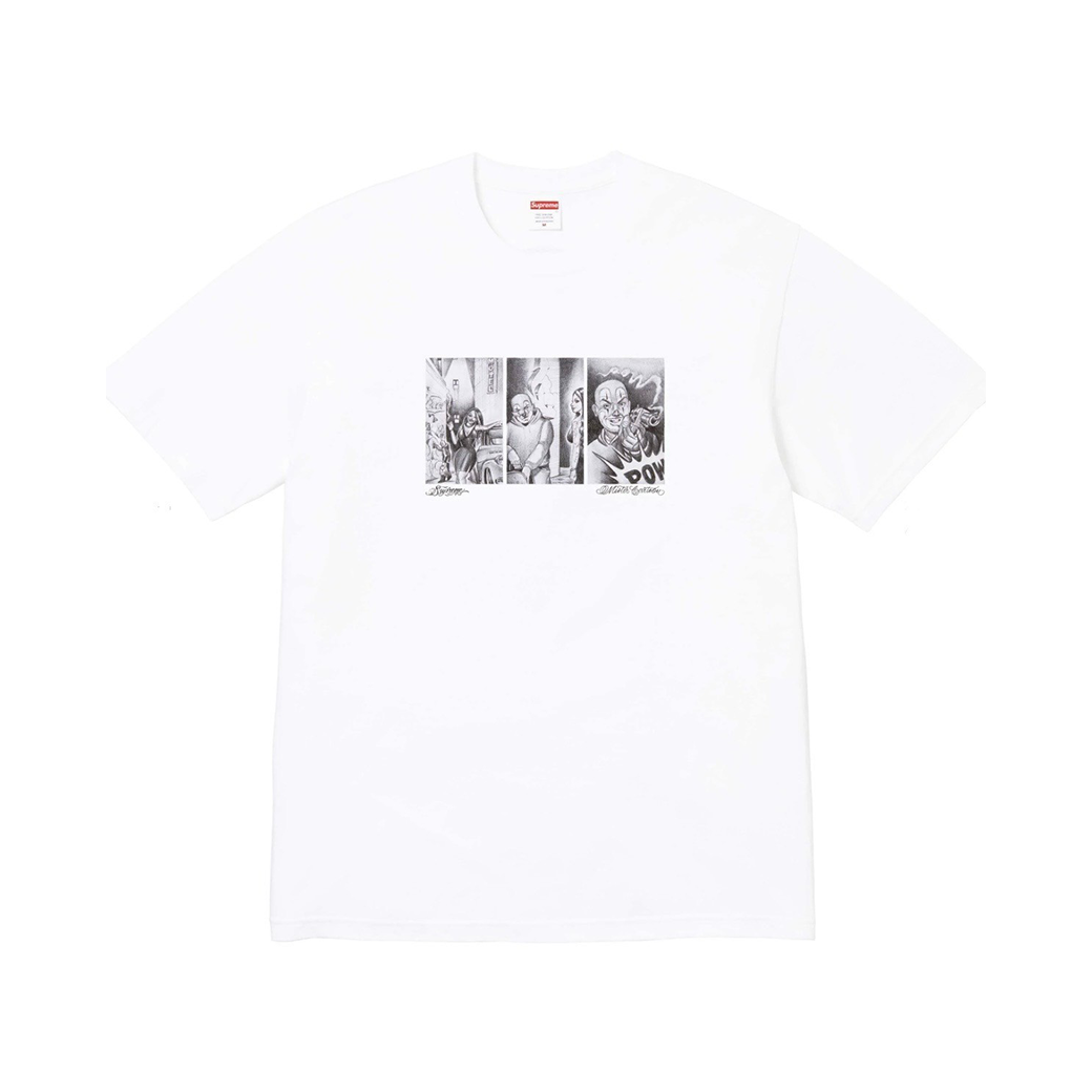 SUPREME MISTER CARTOON POW T-SHIRT WHITE