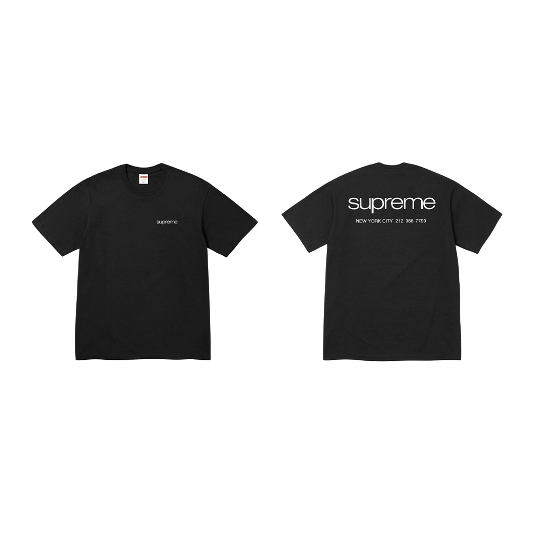 SUPREME NYC T-SHIRT BLACK