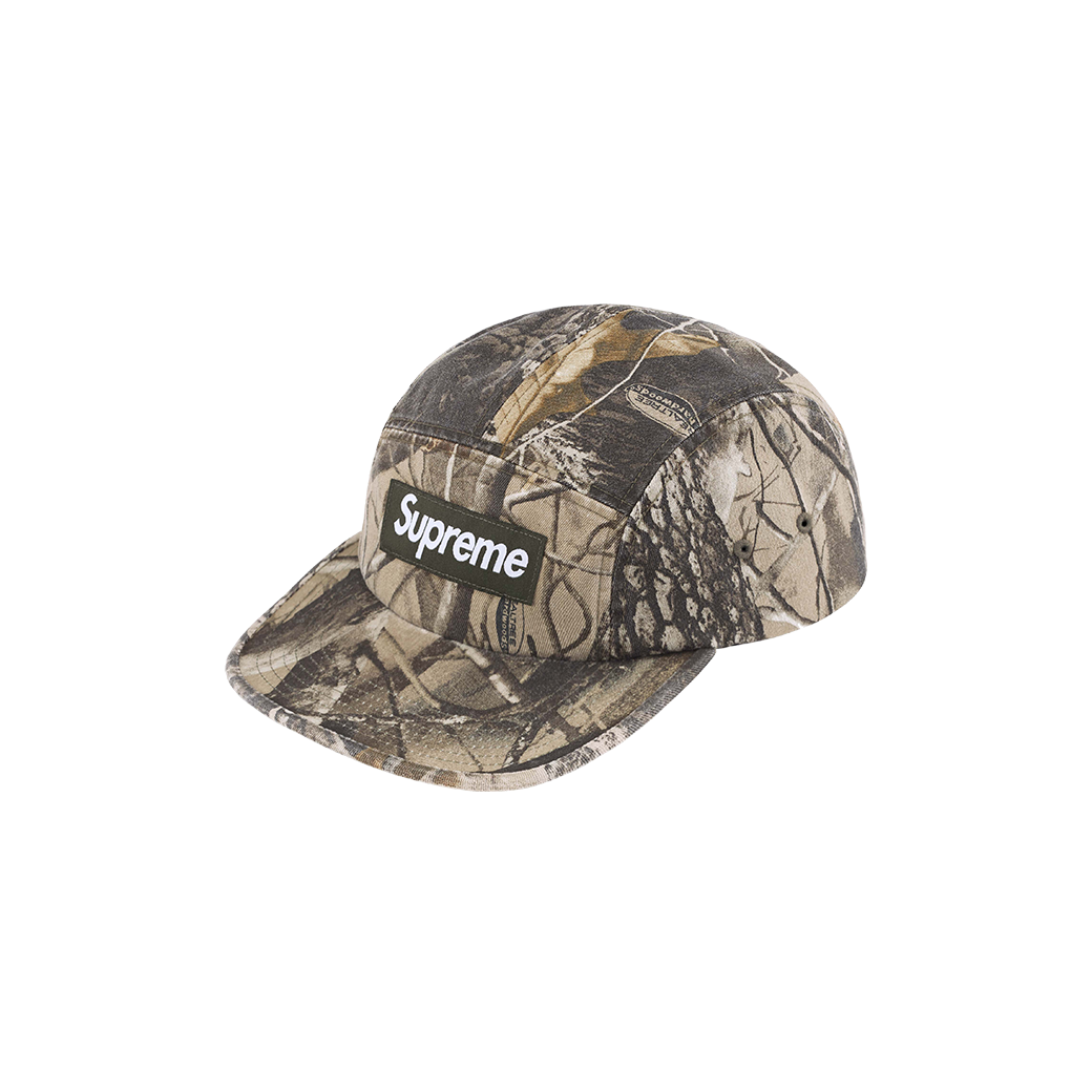 SUPREME WASHED CHINO TWILL BOX LOGO CAP GREEN CAMO