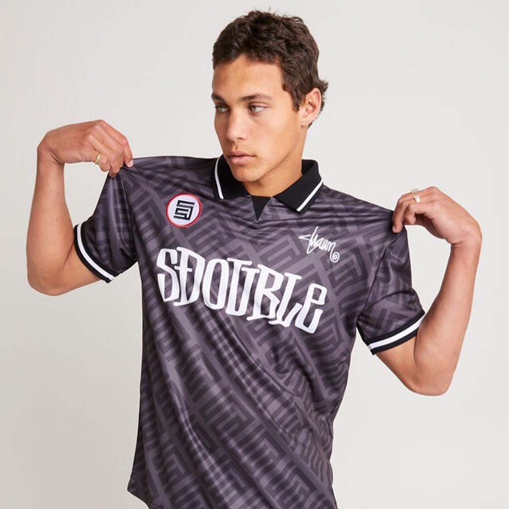 日本未発売 S DOUBLE FOOTBALL JERSEY BLACK L S DOUBLE FOOTBALL JERSEY BLACK