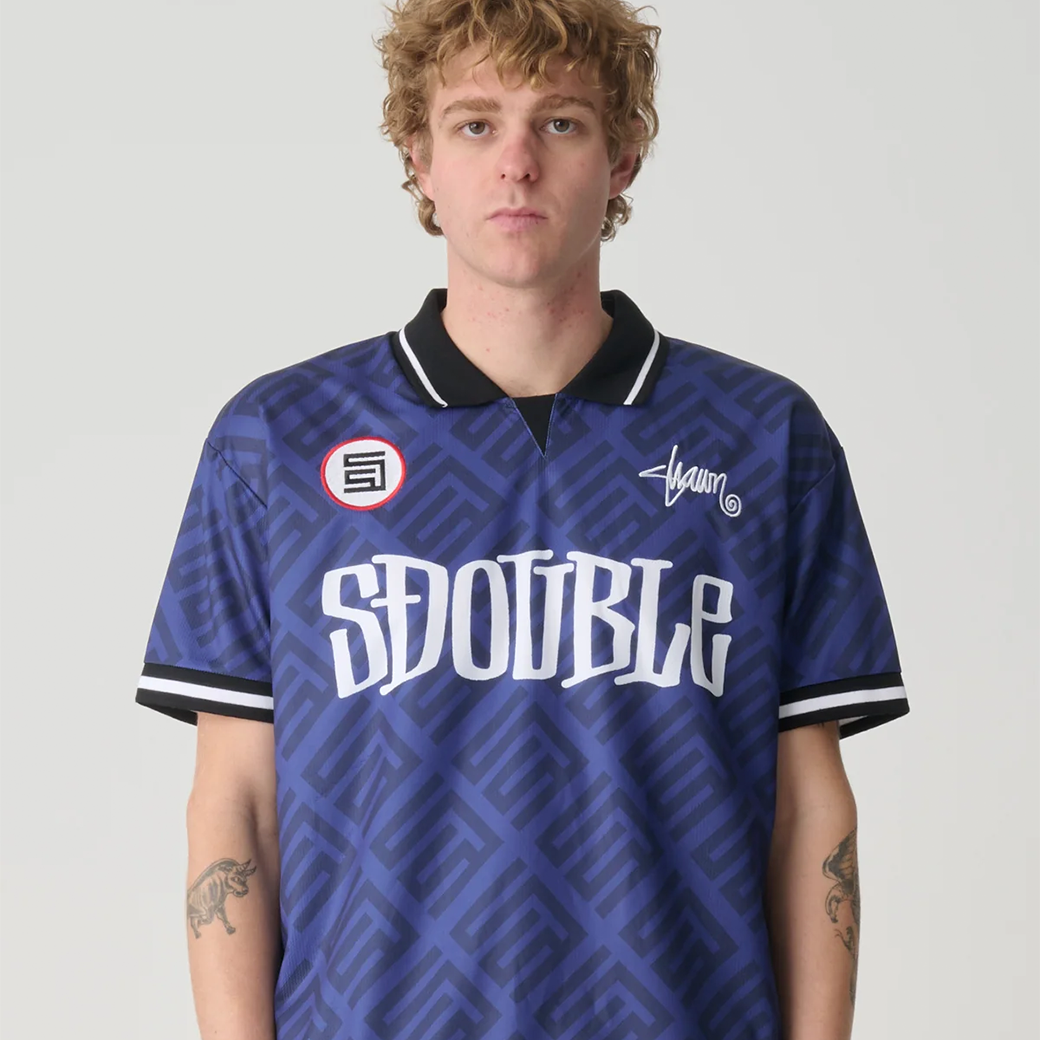 ◆S/Double◆ Football Jersey 半袖 Tシャツ S DOUBLE FOOTBALL JERSEY NAVY