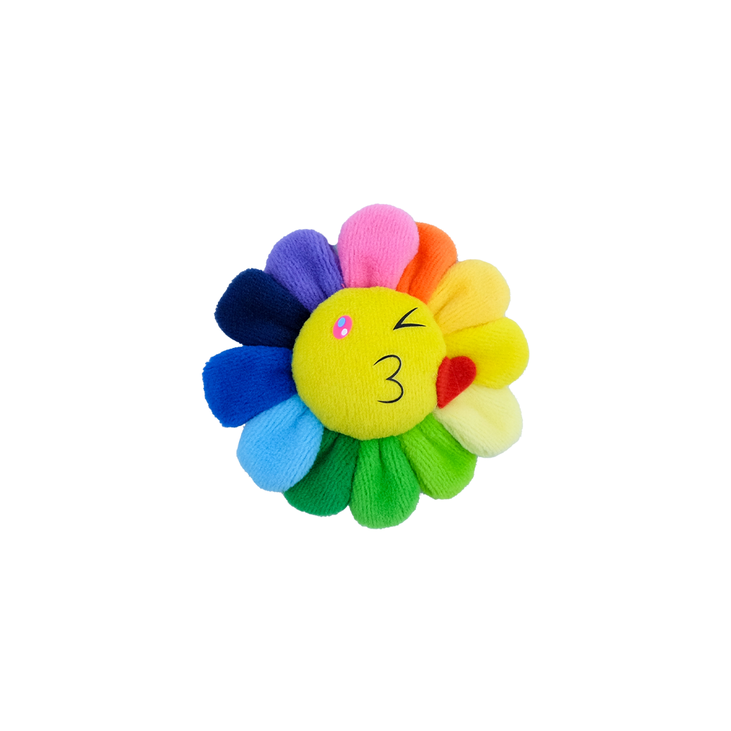TAKASHI MURAKAMI FLOWER EMOJI A1 KEYCHAIN RAINBOW