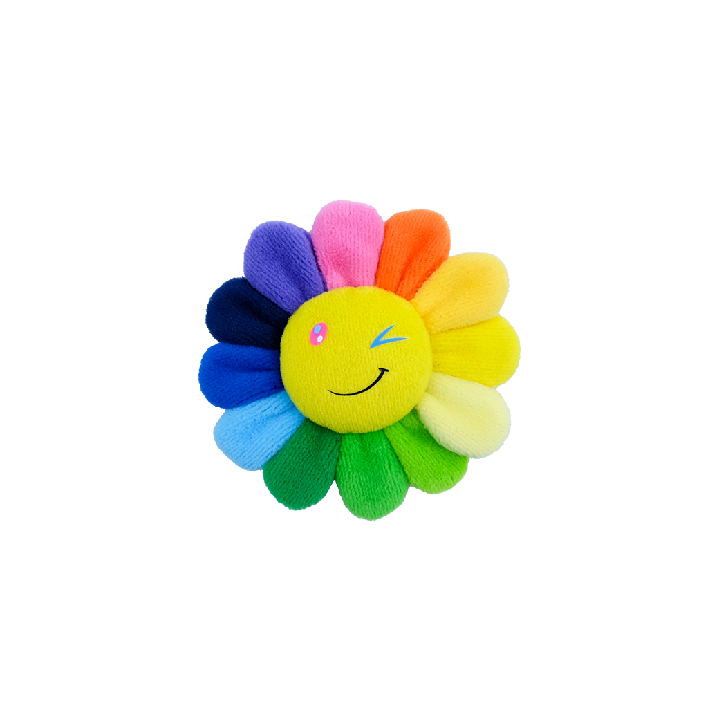 TAKASHI MURAKAMI FLOWER EMOJI D1 KEYCHAIN RAINBOW
