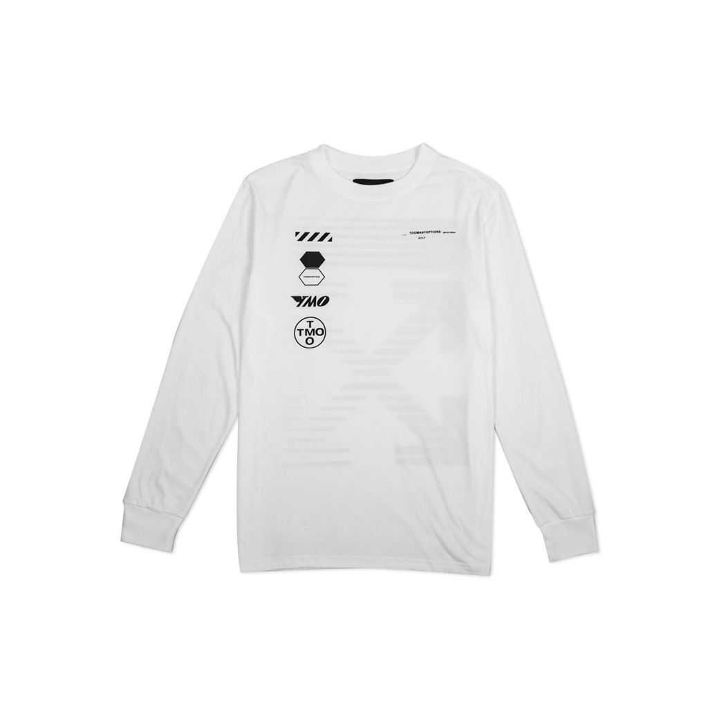 TOOMANY OPTIONS CAPSULE L/S T-SHIRT WHITE