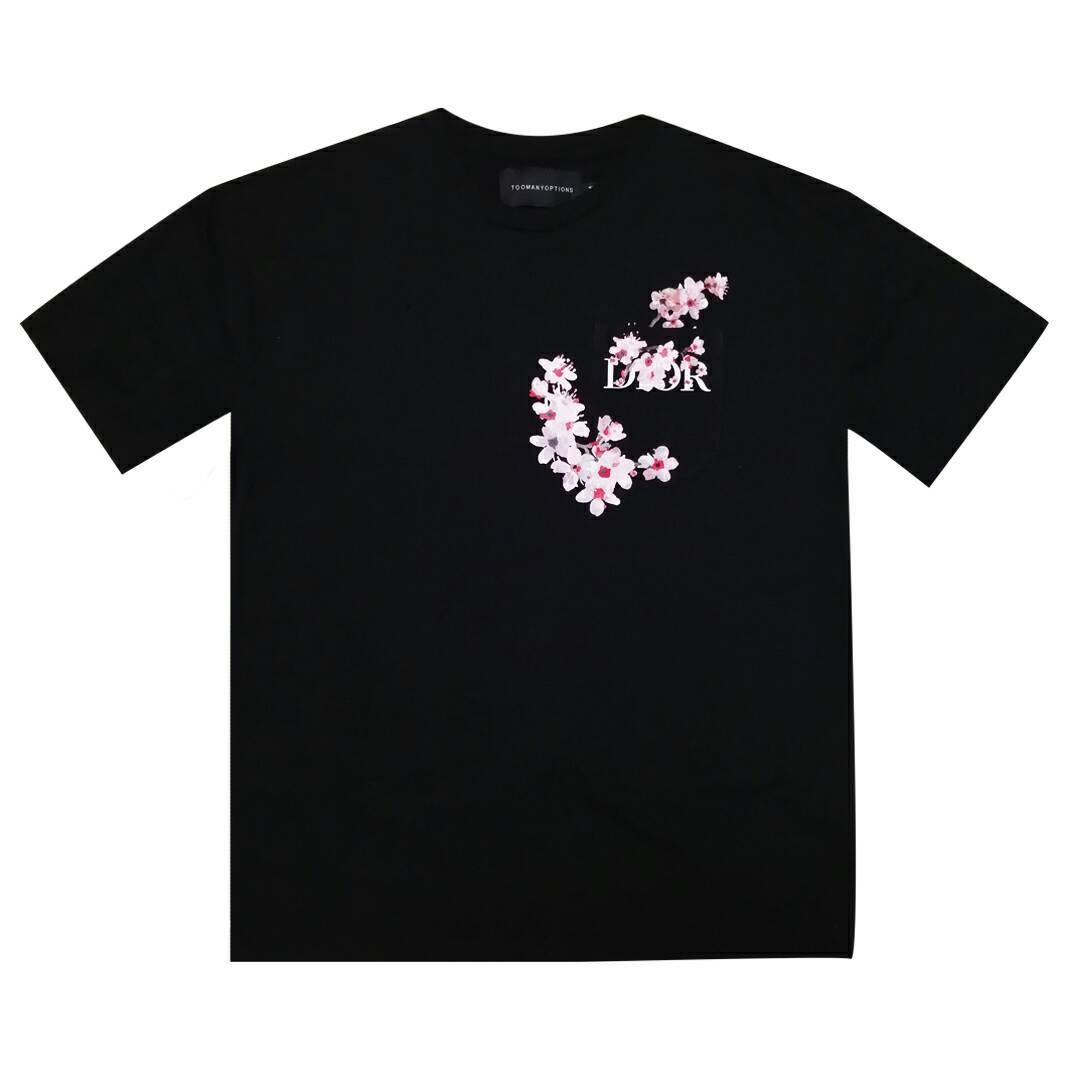 TOOMANY OPTIONS FLORAL T-SHIRT BLACK