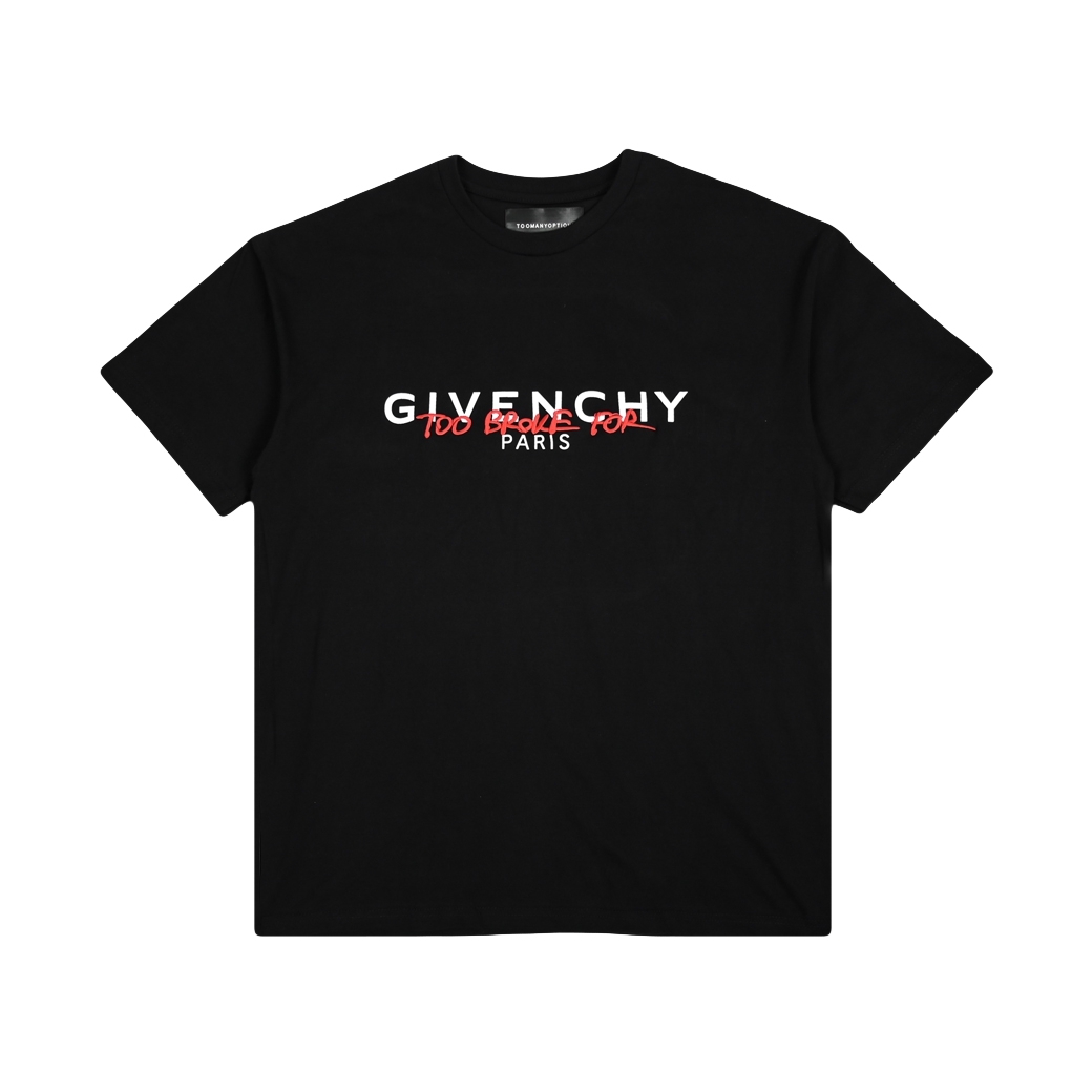 TOOMANY OPTIONS TOO BROKE FOR G V.2 T-SHIRT BLACK