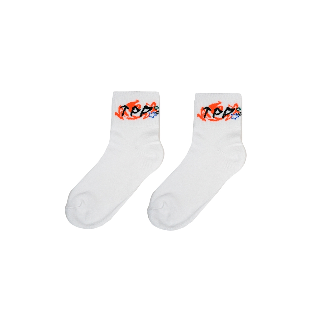 TRIPPIE P ORIGINAL TPP LOGO SOCKS WHITE