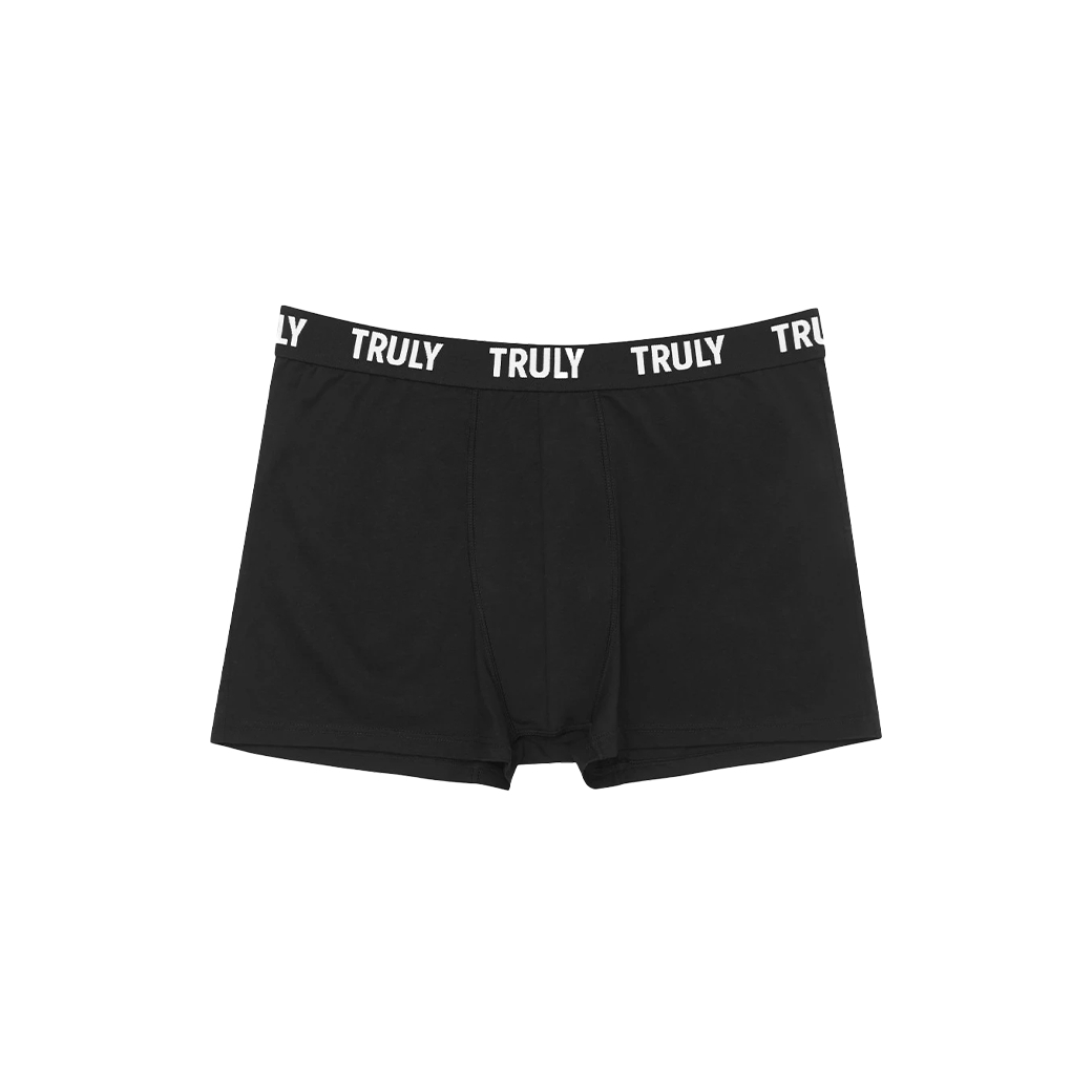 TRULY BOXER MONOGRAM/WHITE/BLACK
