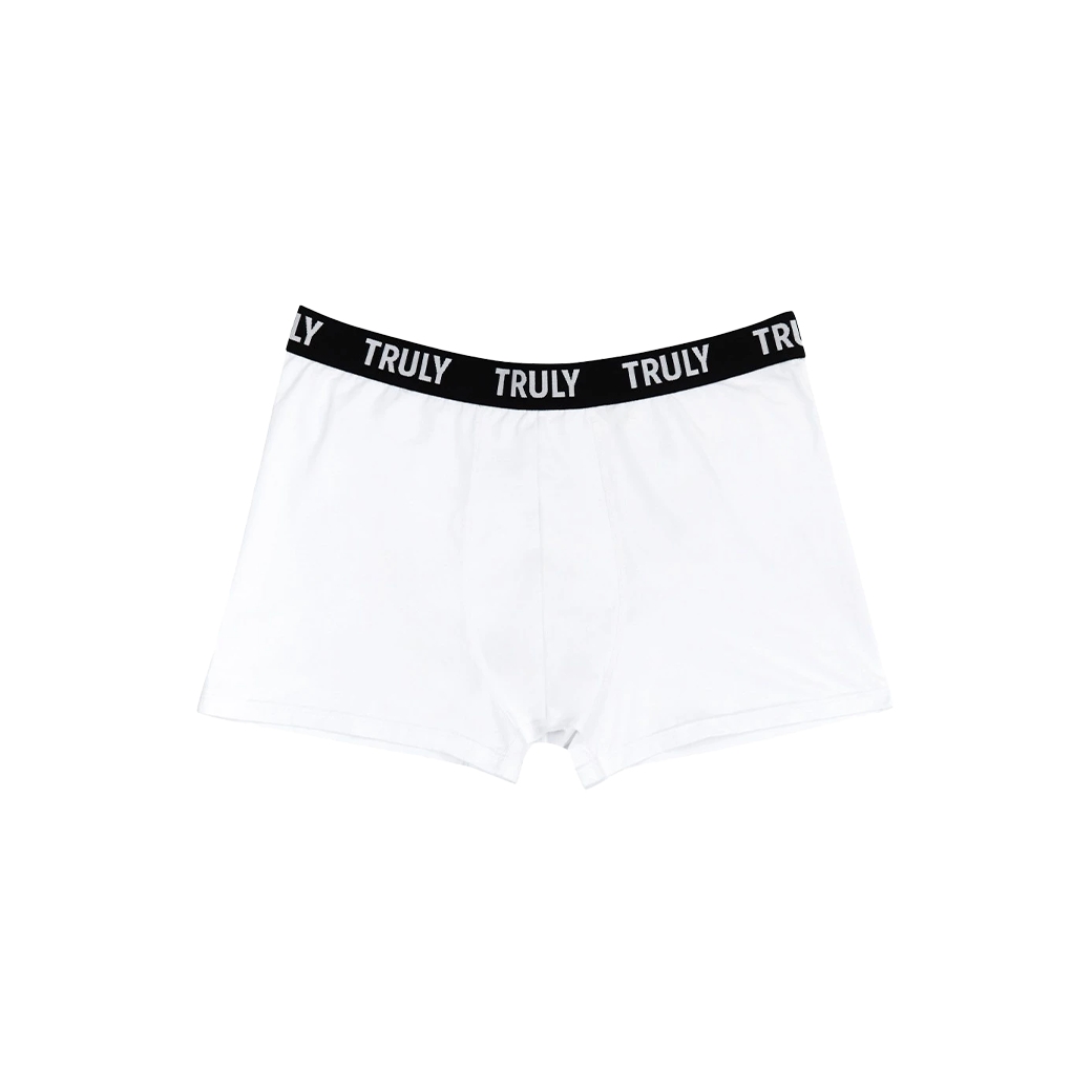 TRULY BOXER MONOGRAM/WHITE/BLACK