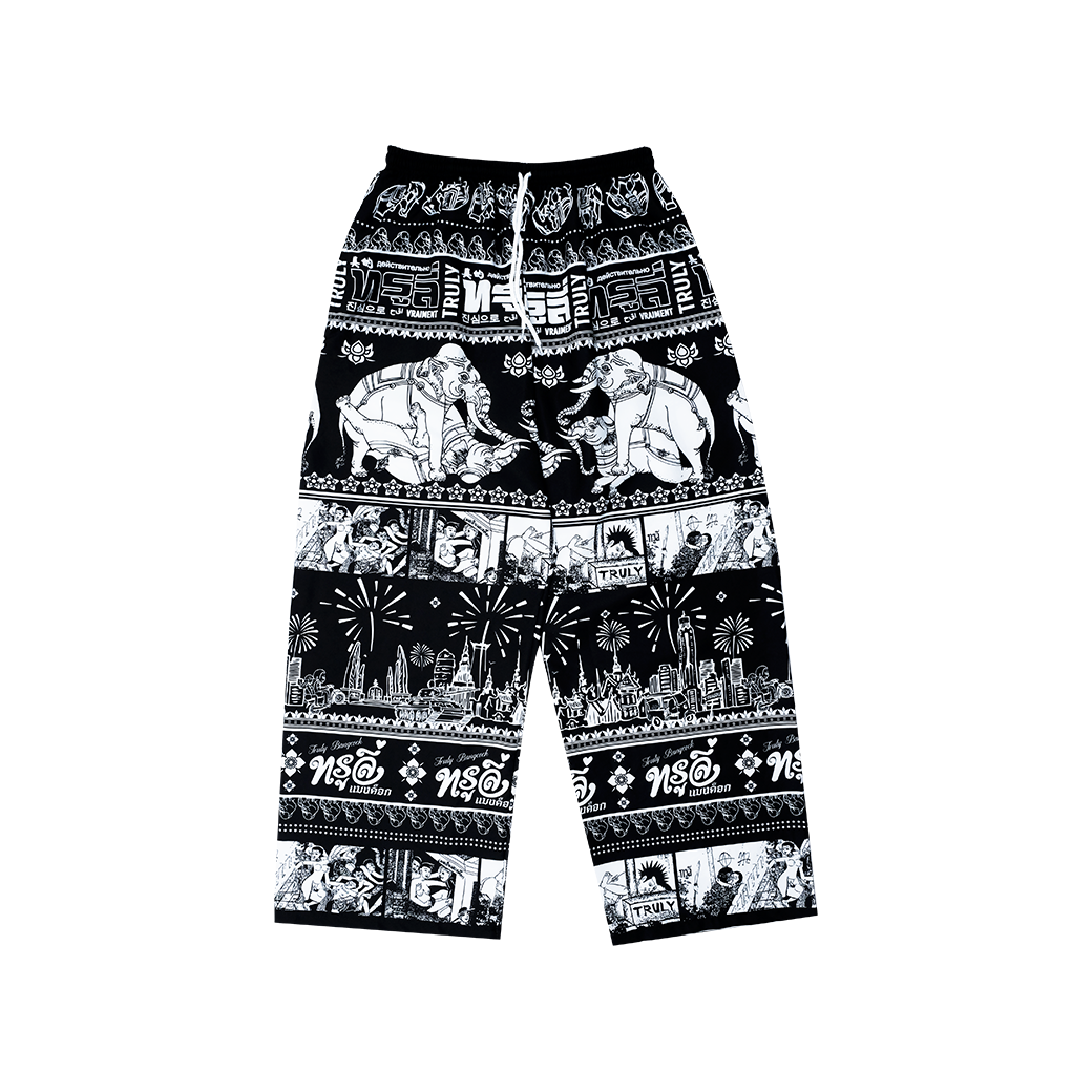 TRULY CHANG YES PANTS BLACK/WHITE