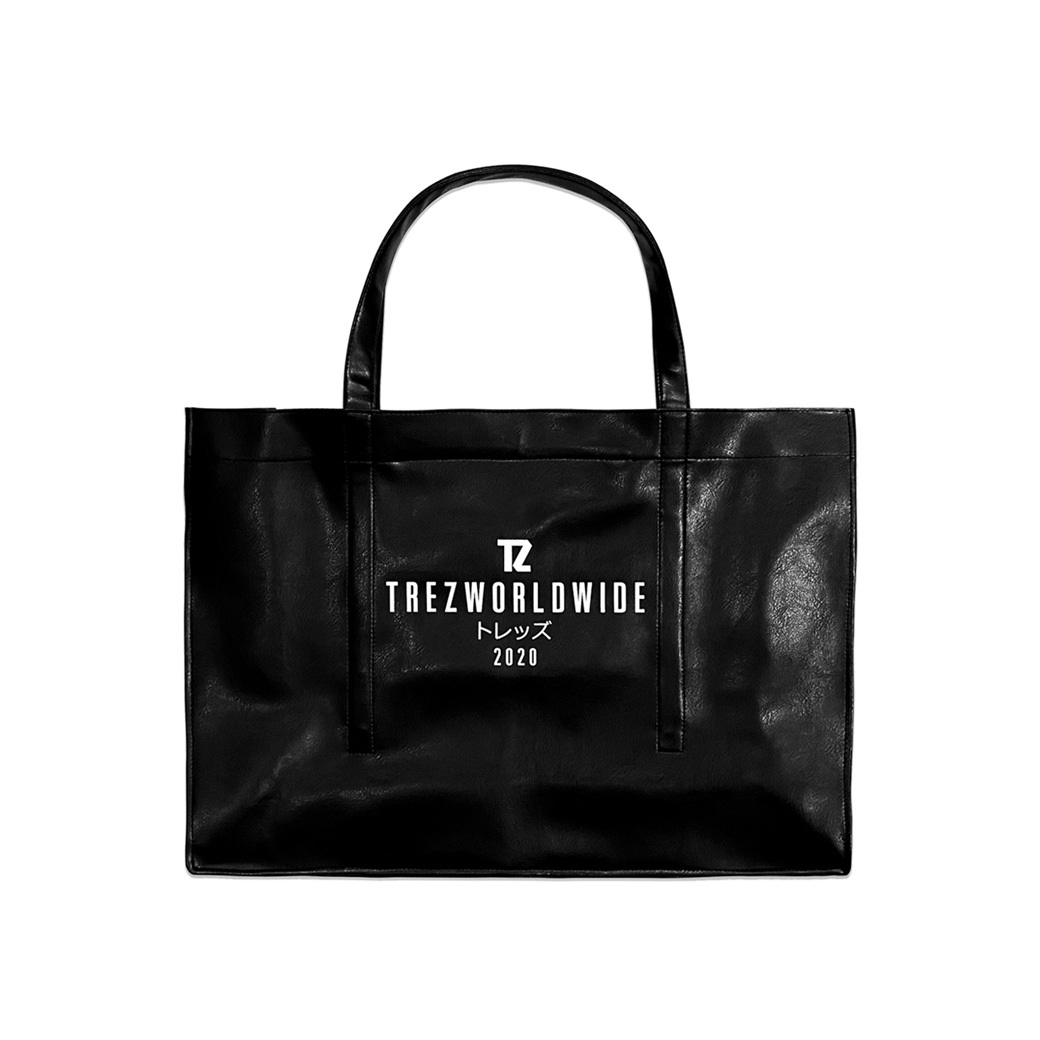 TZ WORLDWIDE LEATHER OVERSIZED TOTE BAG BLACK