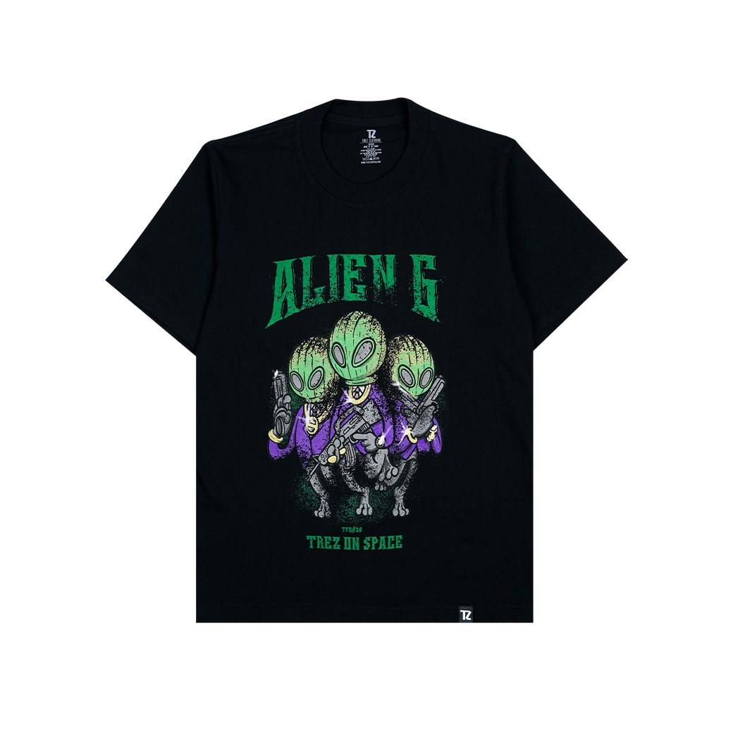 TZ WORLDWIDE ALIEN G T-SHIRT BLACK