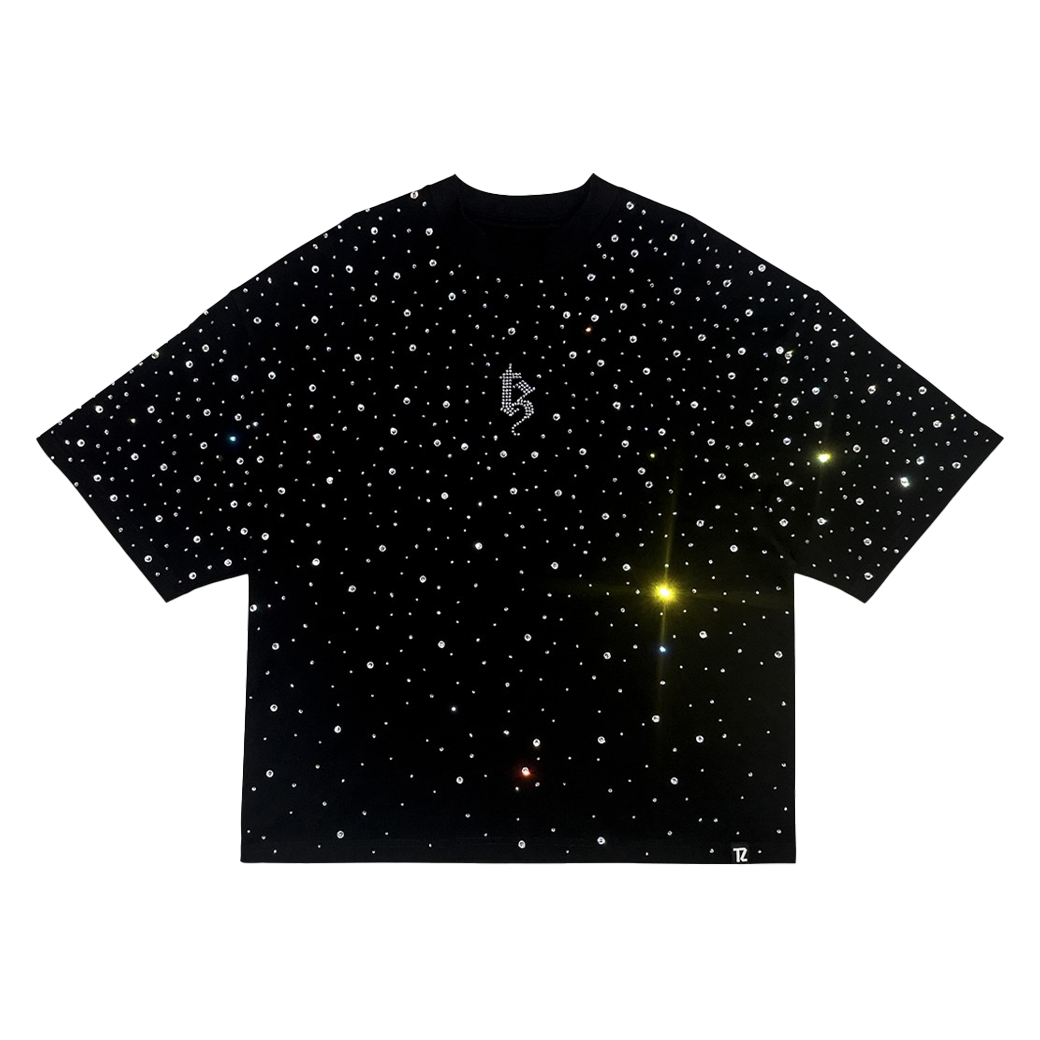 TZ WORLDWIDE GALAXY WHITE T-SHIRT BLACK