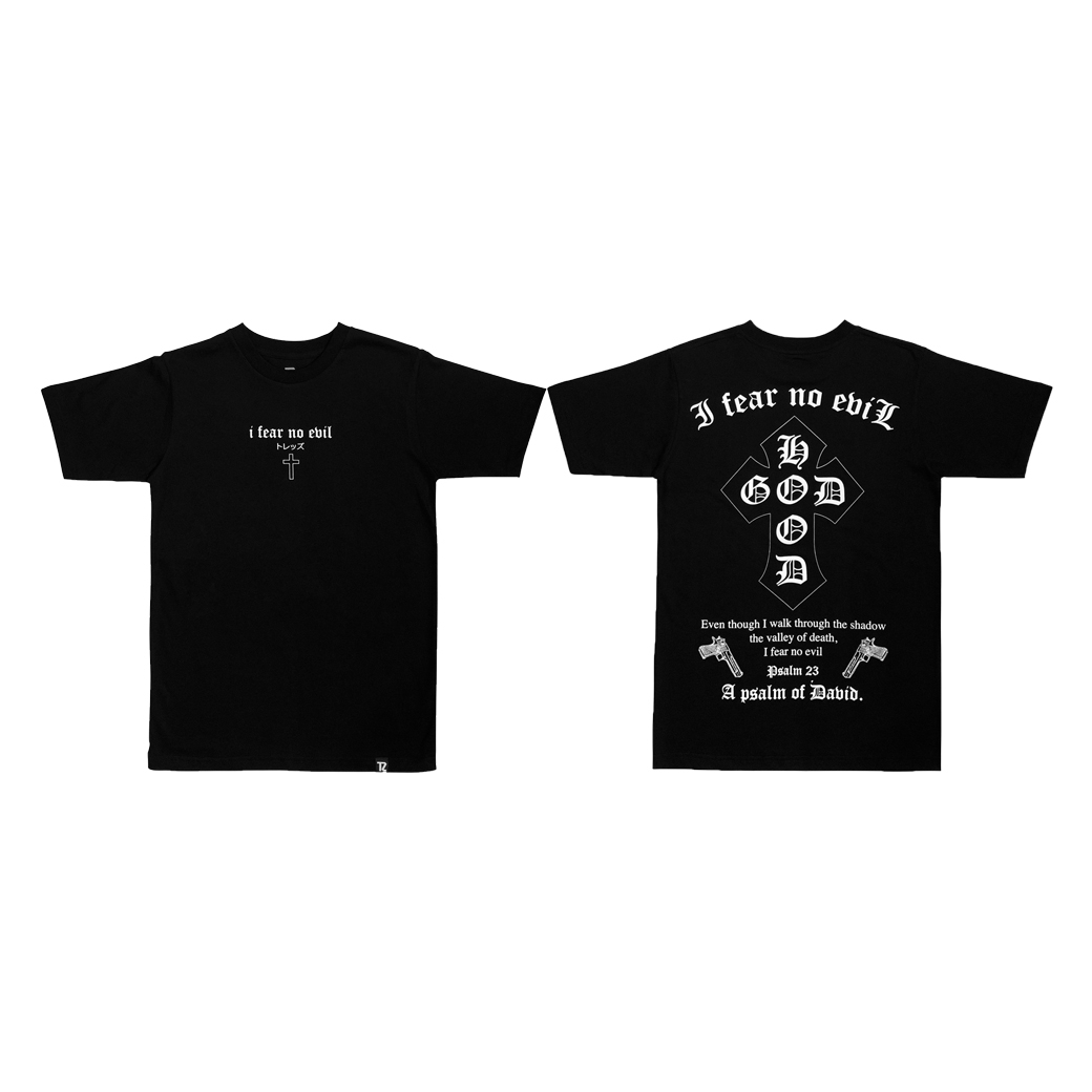 TZ WORLDWIDE I FEAR NO EVIL S/S GLOW IN THE DARK LOGO TEE BLACK