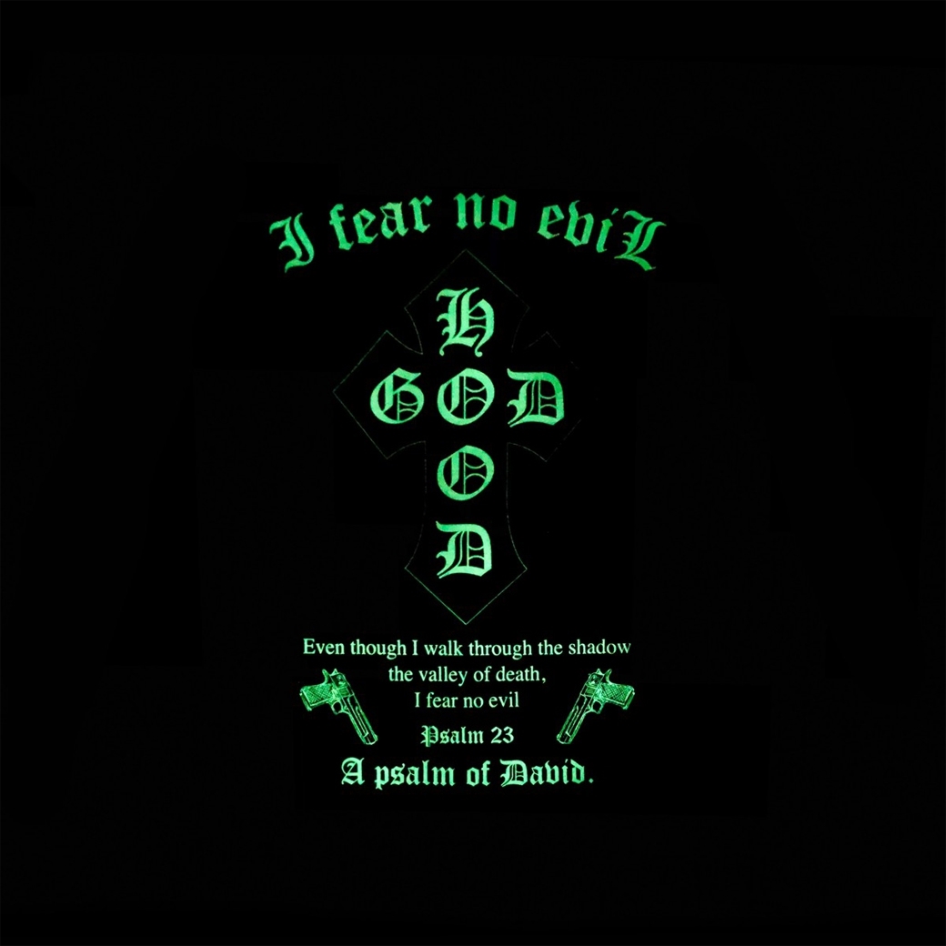 TZ WORLDWIDE I FEAR NO EVIL S/S GLOW IN THE DARK LOGO TEE BLACK