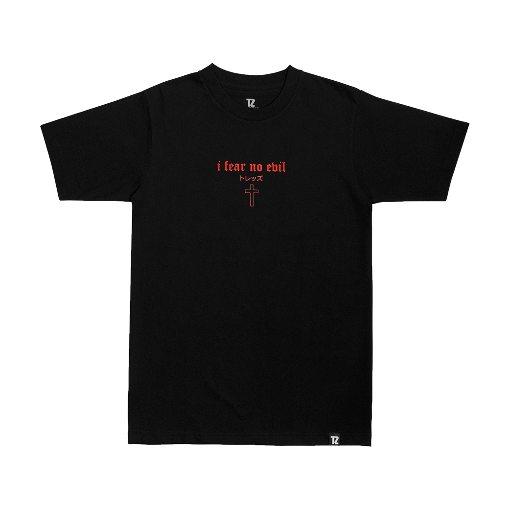 TZ WORLDWIDE I FEAR NO EVIL S/S TEE BLACK/RED