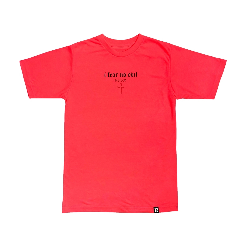 TZ WORLDWIDE I FEAR NO EVIL S/S TEE NEON PINK